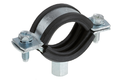 Abraçadeira Isofónica Com Porca M8+M10 PCL104 Ferro Passivado Amarelo/Zincado