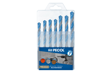 Conjuntos de Broca de Encaixe Cilindrico Multimateriais Premium