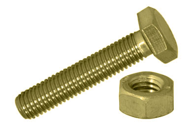 ISO4017 Com Porca ISO4032 6.8 Passivado a Amarelo